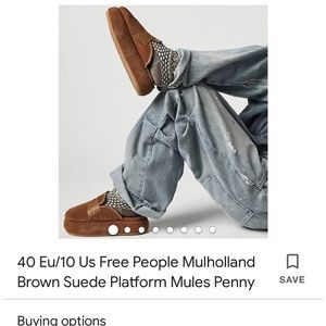 Free People Mulholland Suede platform penny mule